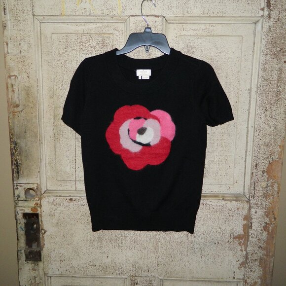 kate spade Sweaters - Kate Spade Live Colorfully Rose Flower Sweater Size S (SS-17)